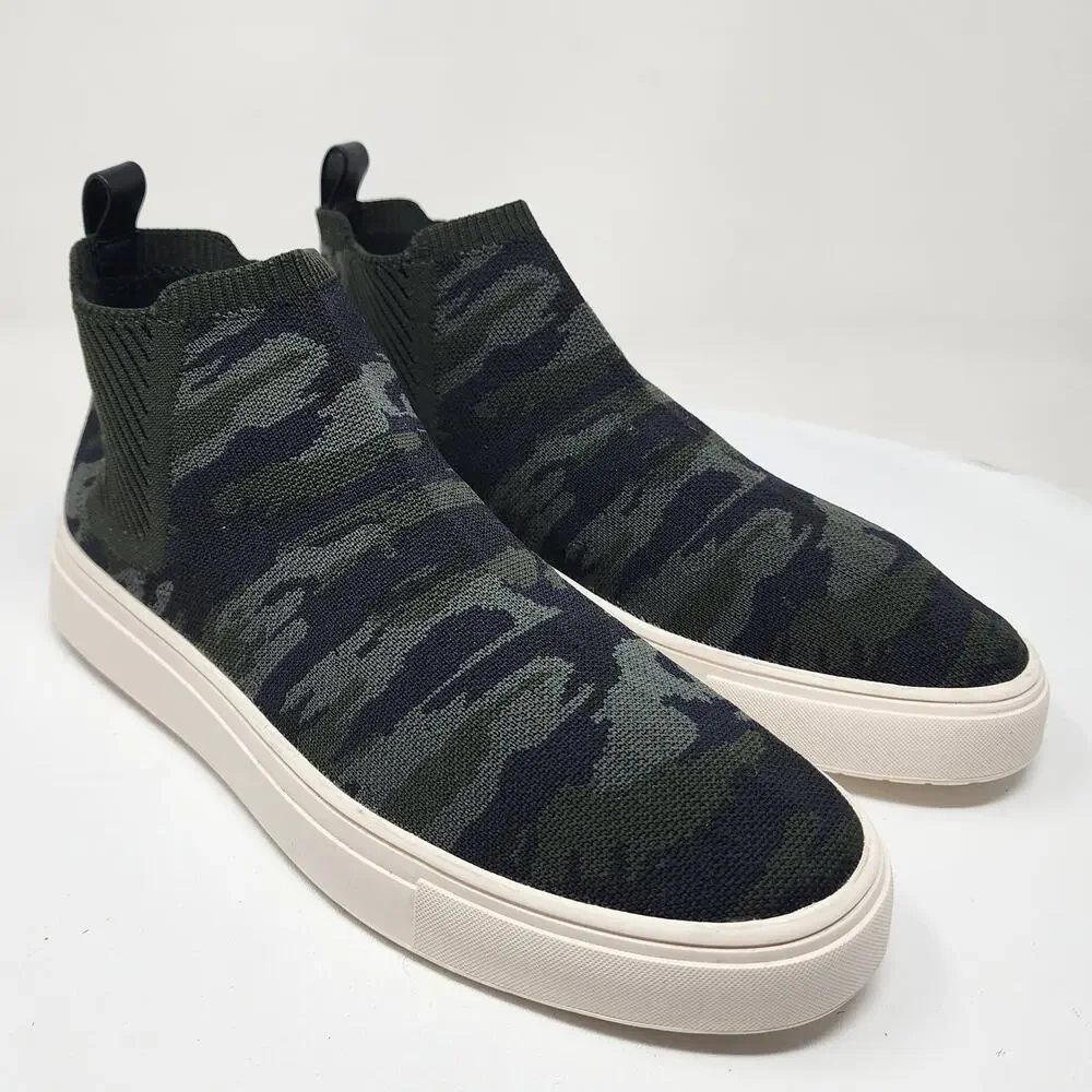 Sanctuary Dare Camo High Top Sock Sneakers Women 8 Green Stretch Comfort Shoes
